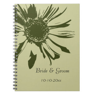 Caderno Espiral Sage Green Gerbera
