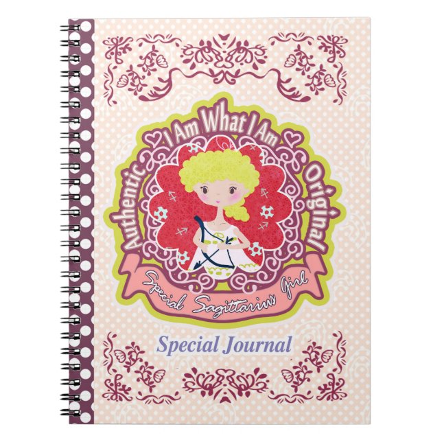 Caderno Espiral Sagitário Horoscópio (Frente)