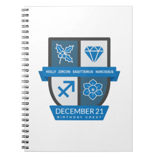 Caderno Espiral Sagittarius Birthday Crest™ December 1-21 Journal