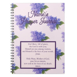 Caderno Espiral Sagrada Blooms Lilac - Diário de granizo Mary