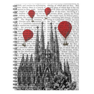 Caderno Espiral Sagrada Família e Balões de Ar Quente Vermelho