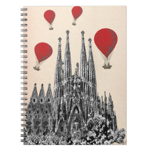 Caderno Espiral Sagrada Família e Balões de Ar Quente Vermelho 2