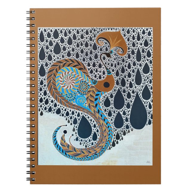 Caderno Espiral Sahara Pérolas Tribais (Frente)