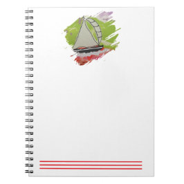 Caderno Espiral Sailboat Paintaft