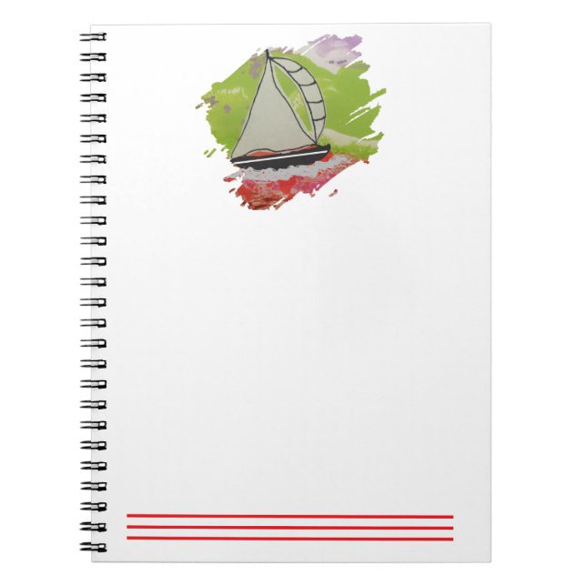 Caderno Espiral Sailboat Paintaft (Frente)