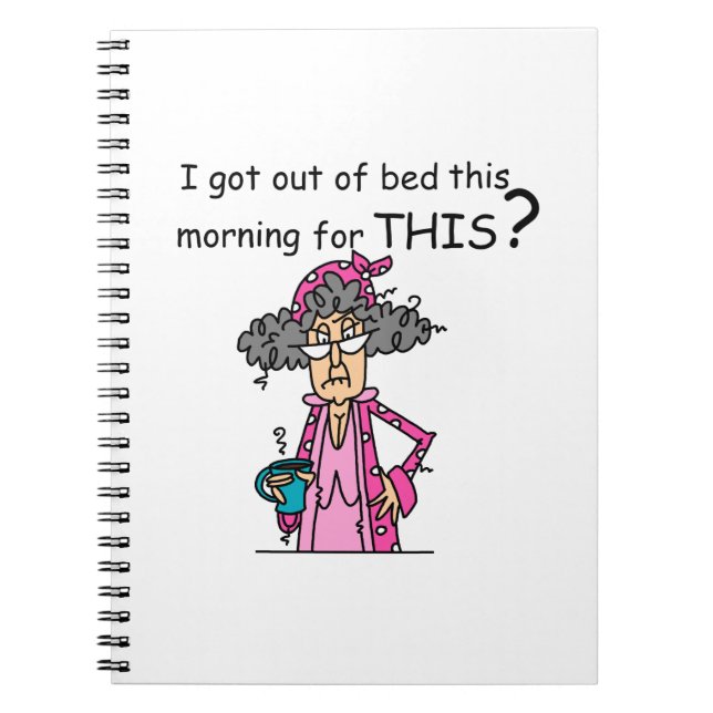 Caderno Espiral Sair do humor da cama (Frente)