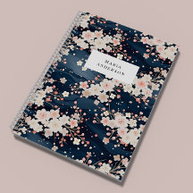 Sakura Floral Wavy Lines Monograma