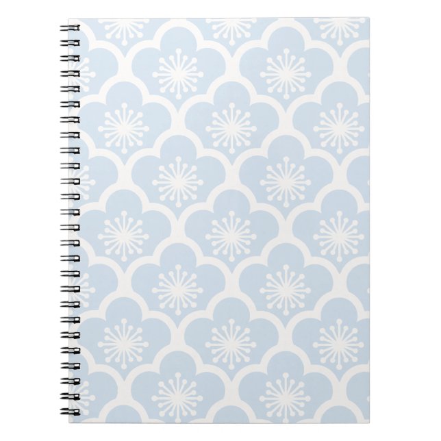 Caderno Espiral Sakura Suave Neutro - Azul Pó (Frente)