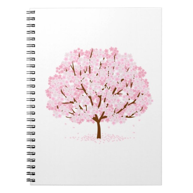 Caderno Espiral Sakura Tree in Cheio Bloom - Elegante Primavera De (Frente)