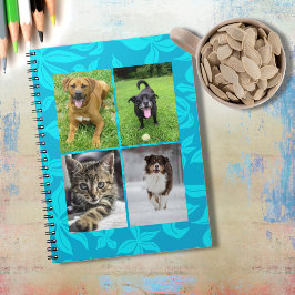 Caderno Espiral Sala de Aula da Escola Quatro Foto Flores Azuis