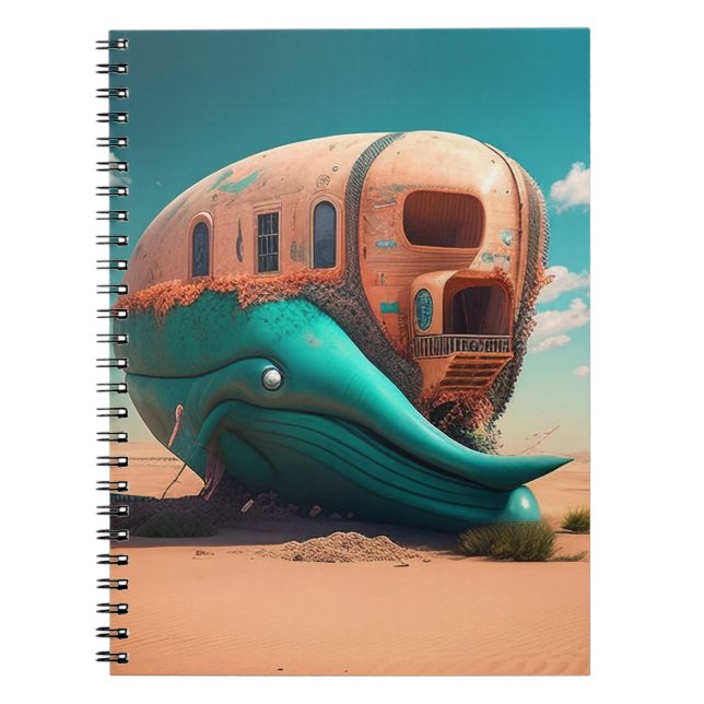 Caderno Espiral Sala de baleias do deserto (Frente)