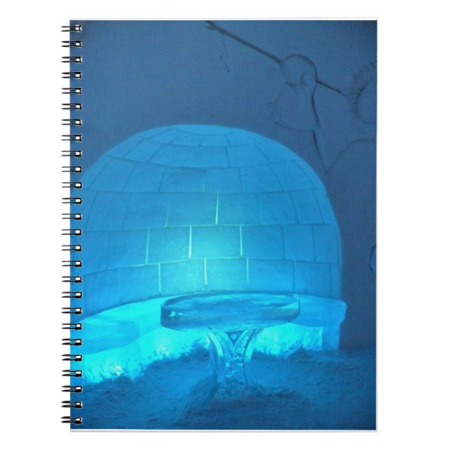 Caderno Espiral Sala Igloo no Hotel de Glace, Quebec, Canadá (Frente)