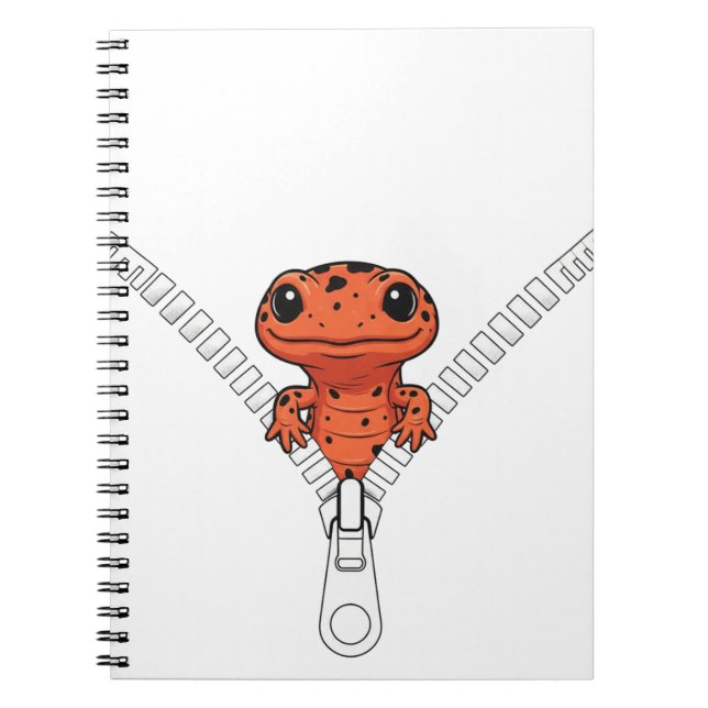 Caderno Espiral Salamandra Engraçada Espiando  (Frente)