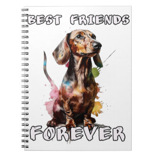 Caderno Espiral Salchicha Dachshund mejor amigo para siempre