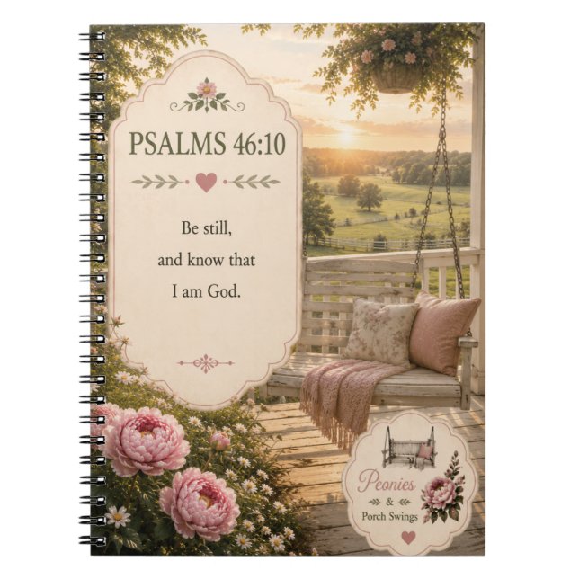 Caderno Espiral Salmos 46:10 (Frente)