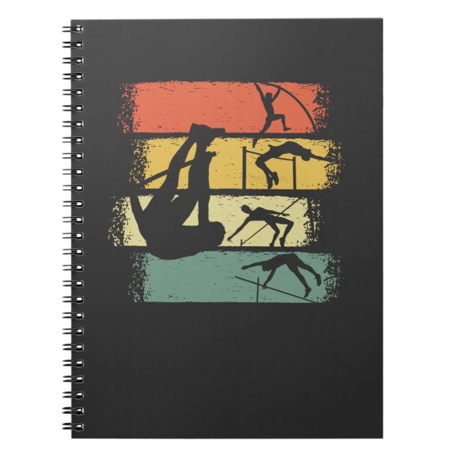 Caderno Espiral Salto com Vara Retro Vintage (Frente)