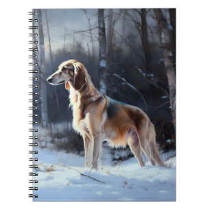Caderno Espiral Saluki Deixe-o nevar no Natal