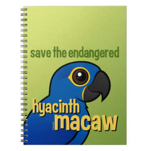 Caderno Espiral Salvar o Macaw psto em perigo do jacinto