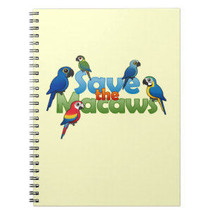 Caderno Espiral Salvar os Macaws