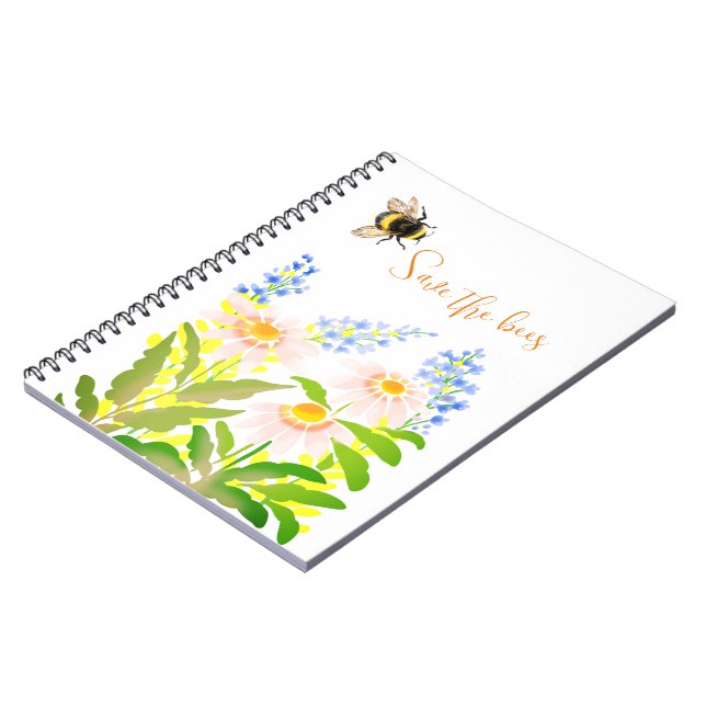 Caderno Espiral Salve as abelhas, mamão (Left Side)
