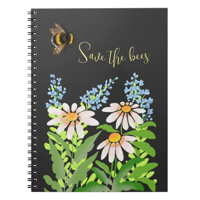 Caderno Espiral Salve as abelhas, mamão (Frente)