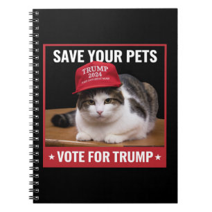 Caderno Espiral Salve Seus Animais Vote no Trump Citação Eleição E