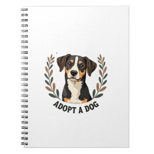 Caderno Espiral Salve Uma Vida Adote um Cachorro Ilustração de Res