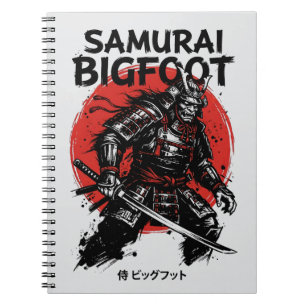 Caderno Espiral Samurai Bigfoot: Arte Sasquatch de Guerreiro Japon