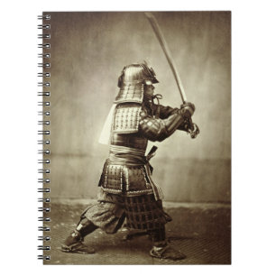 Caderno Espiral Samurai com espada aumentada, c.1860 (impressão d