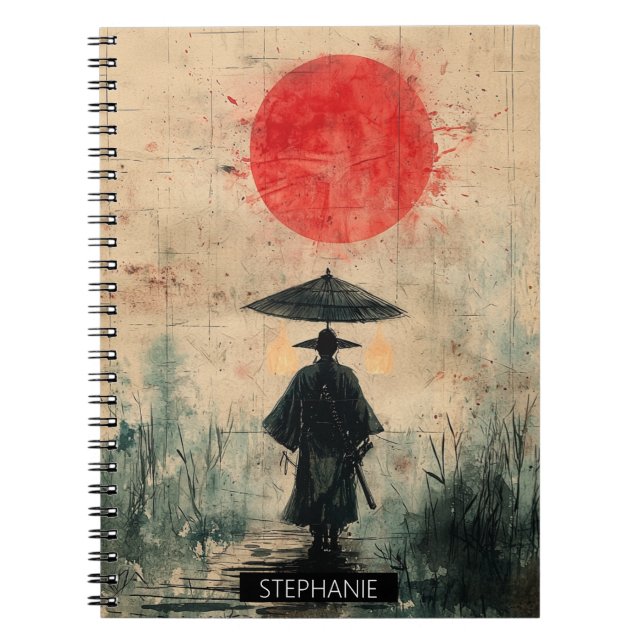 Caderno Espiral Samurai Silencioso Floresta Carmesim (2) (Frente)