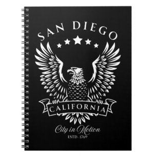Caderno Espiral San Diego Cidade em Movimento Califórnia Águia Vin