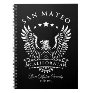 Caderno Espiral San Mateo Califórnia Águia Vintage
