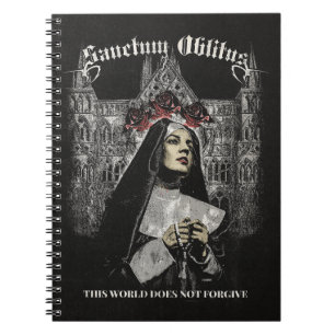 Caderno Espiral Sanctum Oblitus - Design de Streetwear góticos