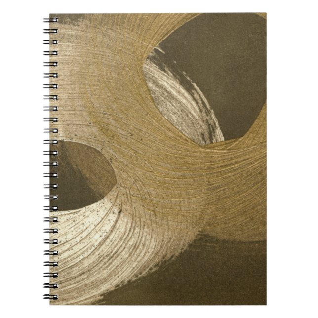 Caderno Espiral Sandstorm circular em Tan e Brown escuro (Frente)