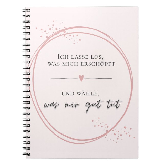 Caderno Espiral Sanftes Loslass-Affirmation (Frente)