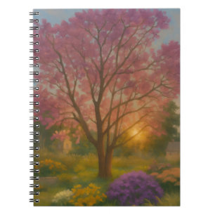 Caderno Espiral Sangue de ouro - Pintura de Jardim Sunset