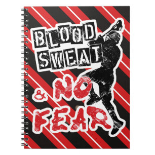 Caderno Espiral Sangue, suor e nenhum bloco de notas do Lacrosse