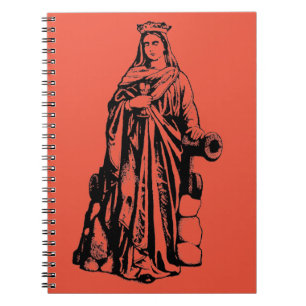 Caderno Espiral Santa Bárbara Virgem e mártir