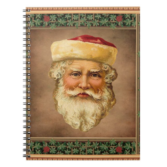 Caderno Espiral Santa Claus Vintage (Frente)