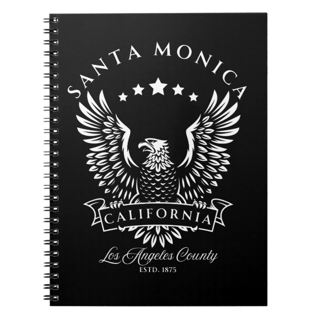 Caderno Espiral Santa Mônica Condado de Los Angeles Califórnia Vin (Frente)