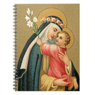 Caderno Espiral Santa Rosa de Lima e o Menino Jesus (M 023)