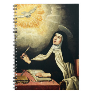 Caderno Espiral Santa Teresa de Ávila Mística do Fogo Arte