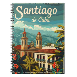 Caderno Espiral Santiago de Cuba: Alma Rítmica do Caribe