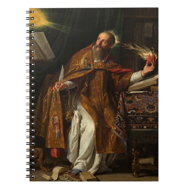 Caderno Espiral Santo Augustine, 1645, por Philippe de Champaigne (Frente)
