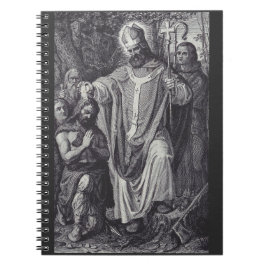 Caderno Espiral Santo Boniface Inglês Benedictine monge