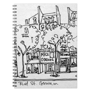 Caderno Espiral Santo-Germain-des-Pres Paris, França