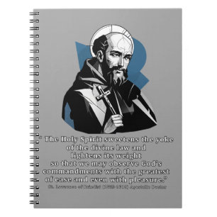 Caderno Espiral Santo Lawrence Espírito Santo Católico Citação Cri