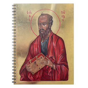 Caderno Espiral Santo Paulo O Apóstolo - Ícone Ortodoxo Oriental