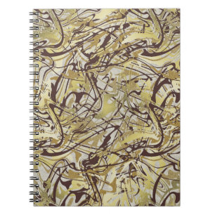 Caderno Espiral Santuário e Autoamor Spa Mármore Dourado Abstrato