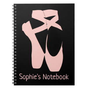Caderno Espiral Sapatilhas de ballet rosa